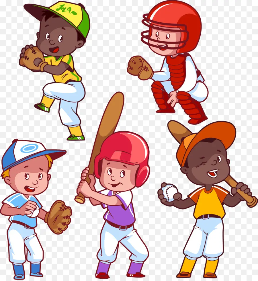 Joueurs De Baseball，Enfants PNG