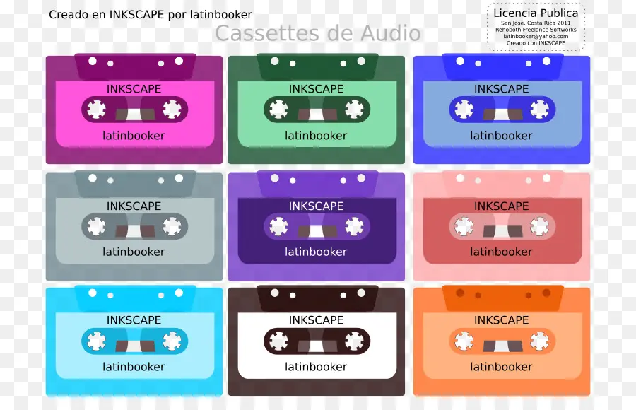 Cassettes Colorées，Audio PNG