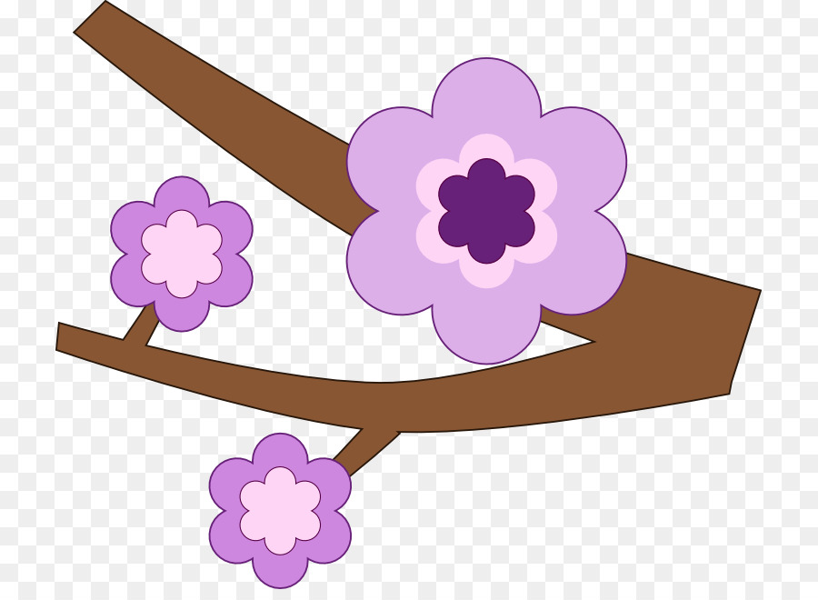 Fleurs Violettes，Bifurquer PNG