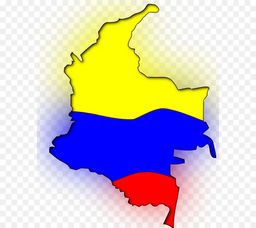 Carte De La Colombie，Couleurs Du Drapeau PNG