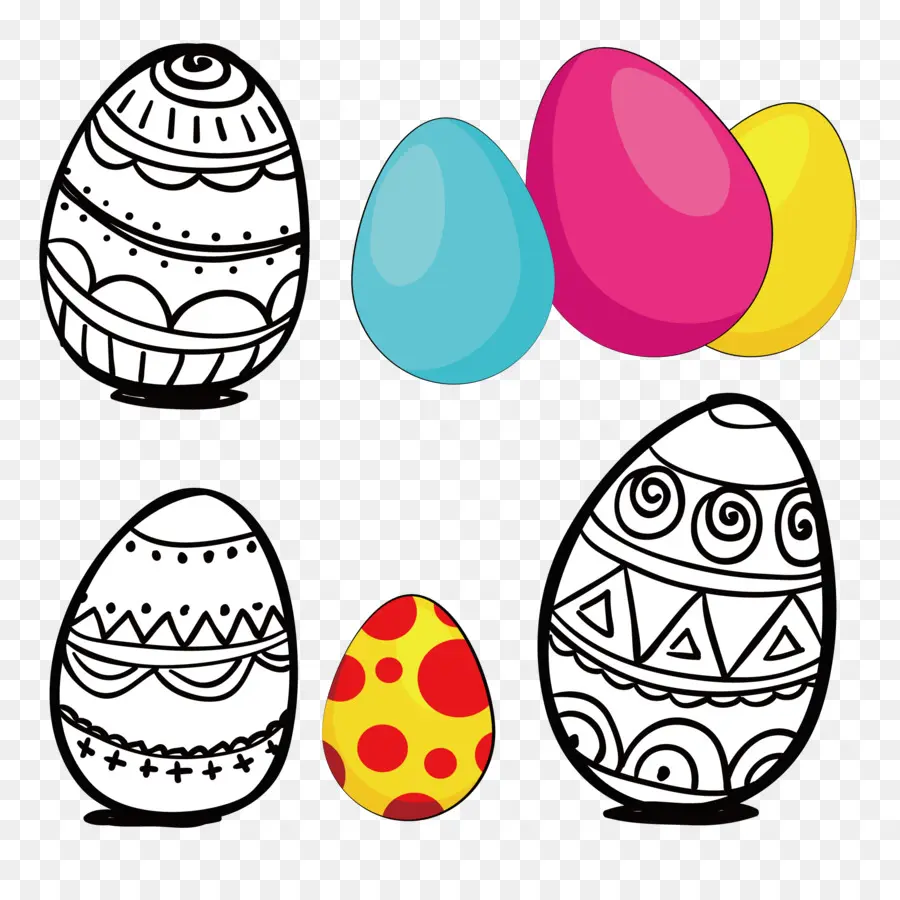 Oeufs De Pâques，Coloré PNG