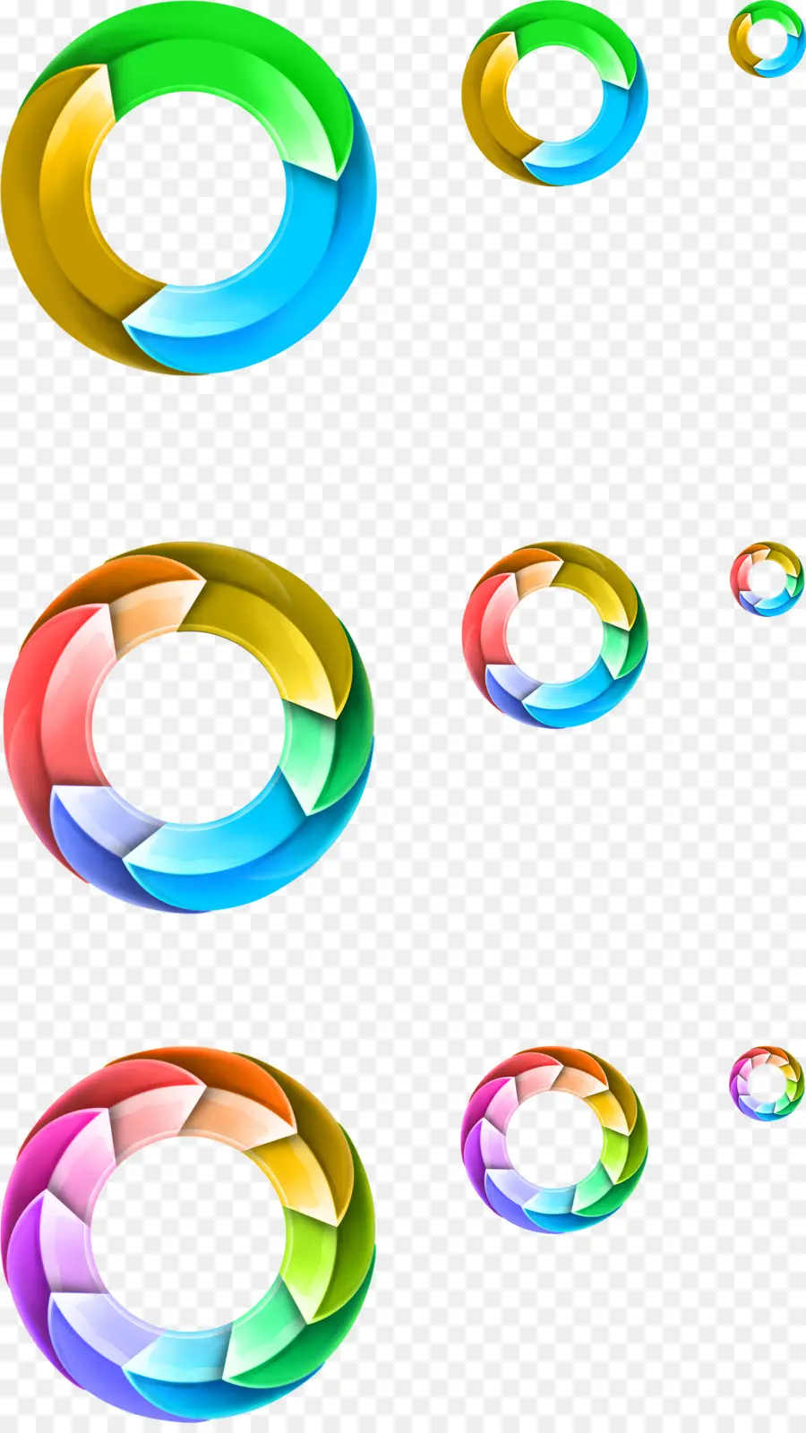 Cercles，Coloré PNG