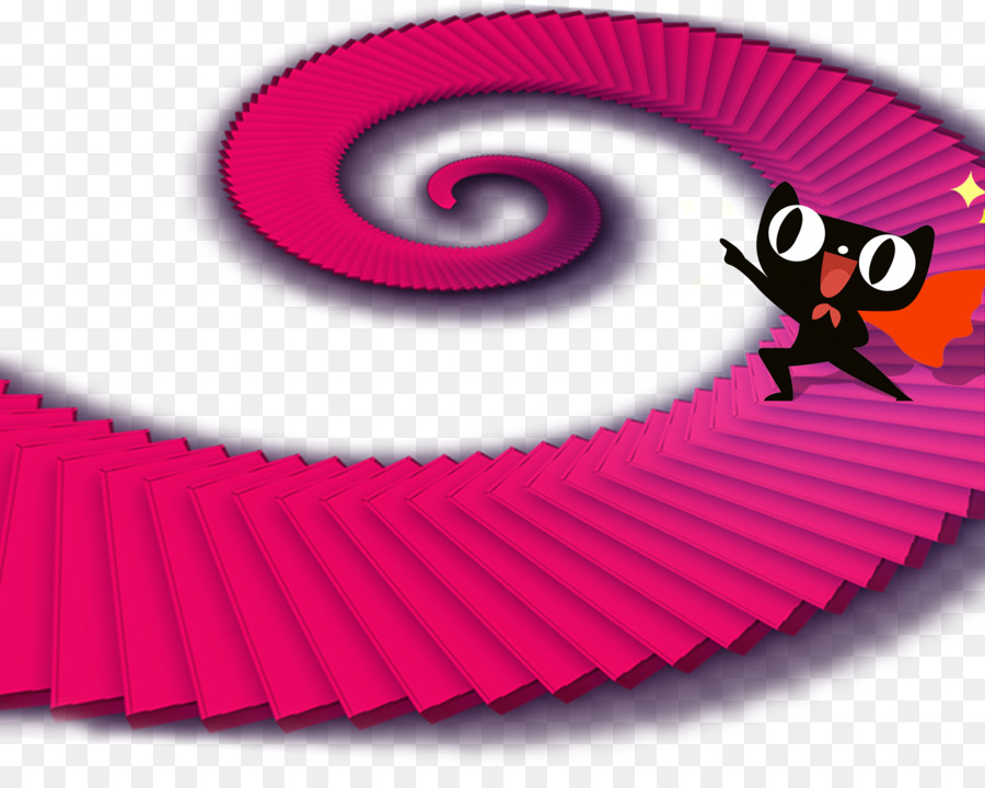 Chat De Dessin Animé，Spirale PNG