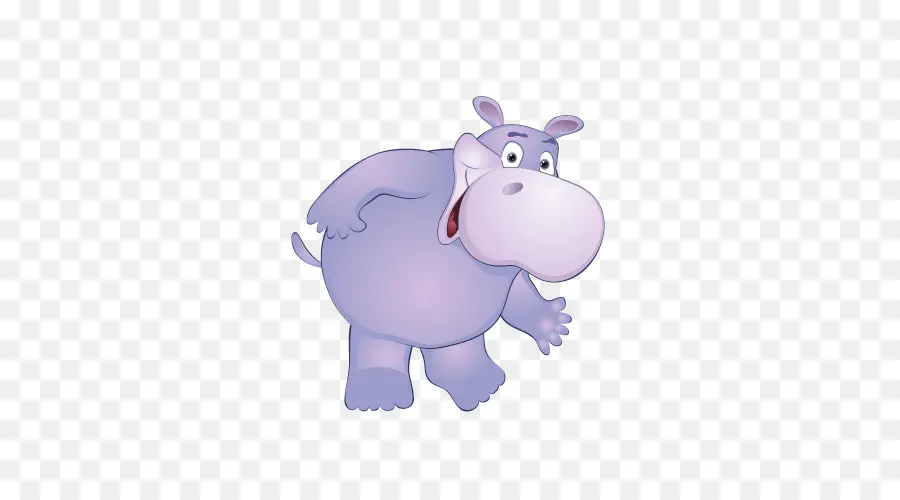 Hippopotame Violet，Animal PNG