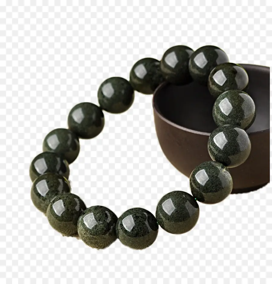 Bracelet Perlé，Perles Noires PNG