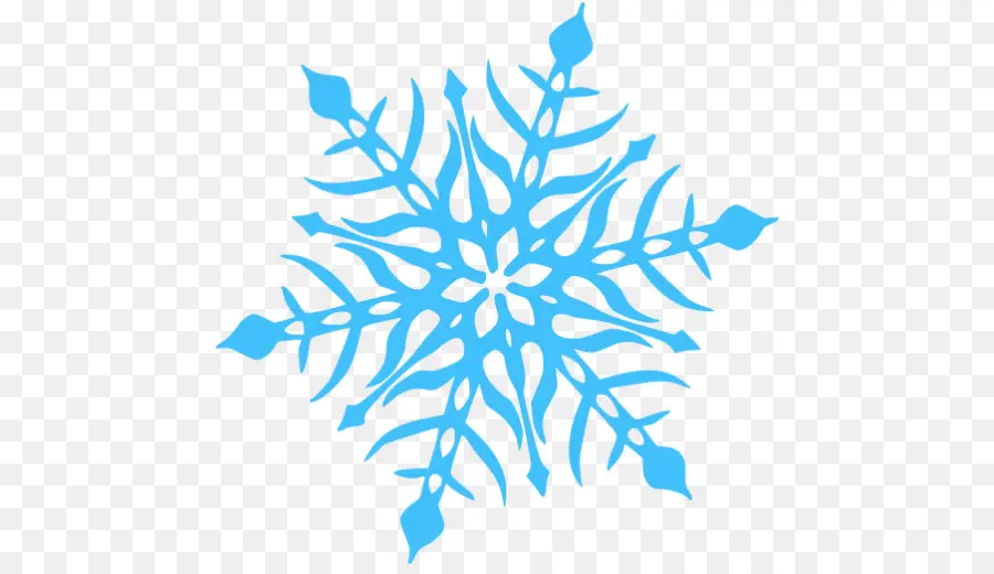 Flocon De Neige Bleu，Hiver PNG