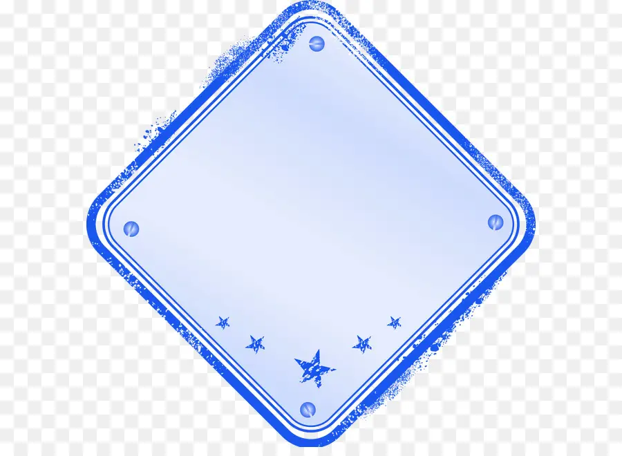 Cadre Diamant Bleu，Étoiles PNG