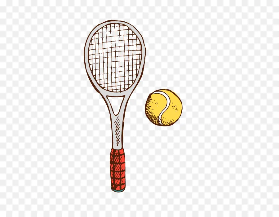 Raquette De Tennis，Balle De Tennis PNG