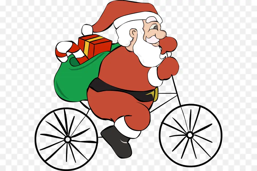 Le Père Noël，Vélo PNG