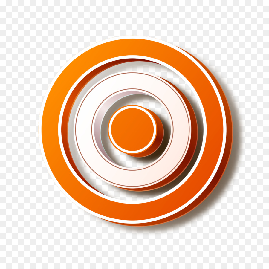 Cercles Concentriques Orange，Conception PNG