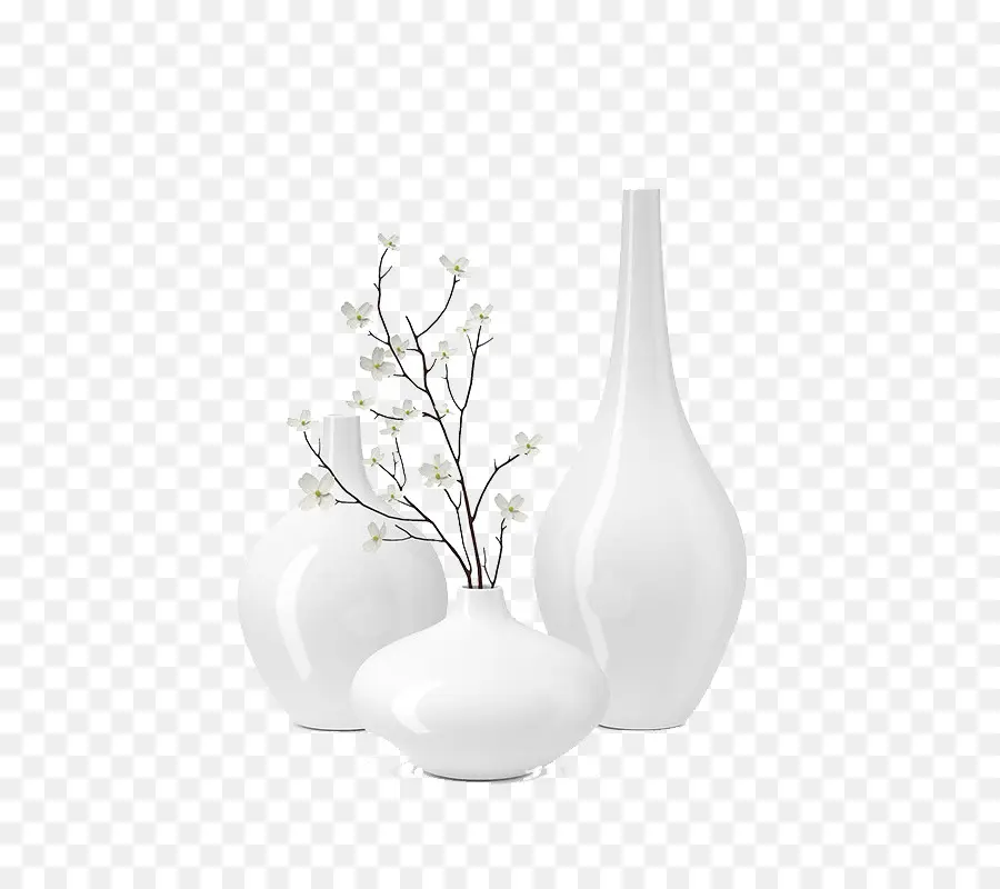 Vases Blancs，Céramique PNG