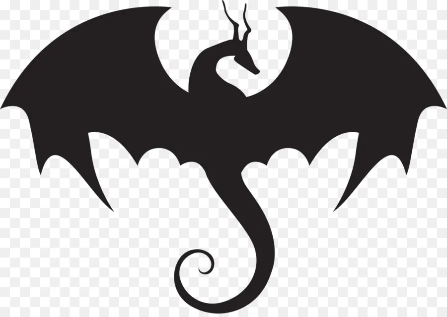 Silhouette De Dragon，Ailes PNG