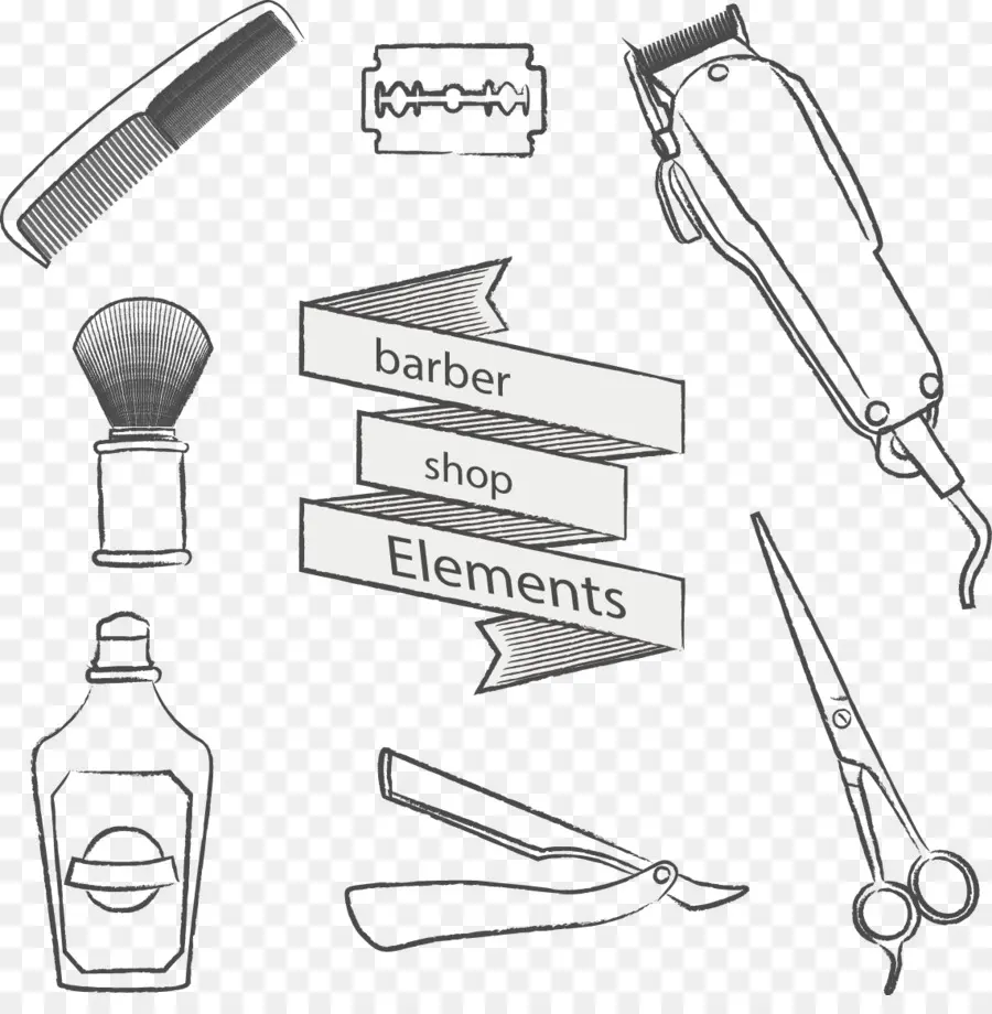 Outils De Barbier，Coupe De Cheveux PNG