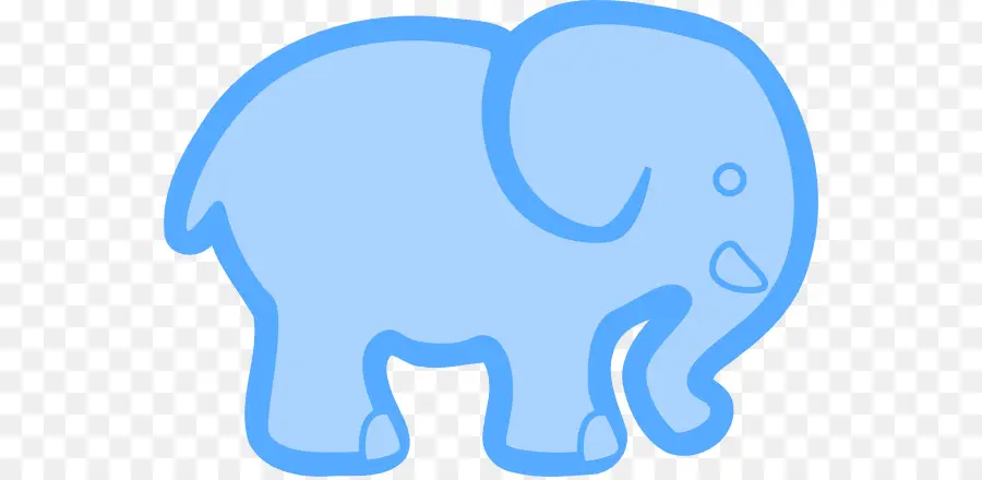 L éléphant，Bébé Bleu PNG