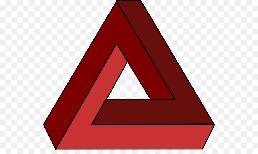 Triangle Coloré，Rouge PNG