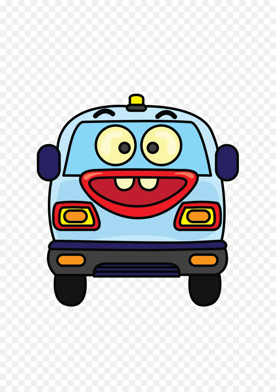 Voiture De Dessin Animé Bleue，Véhicule PNG