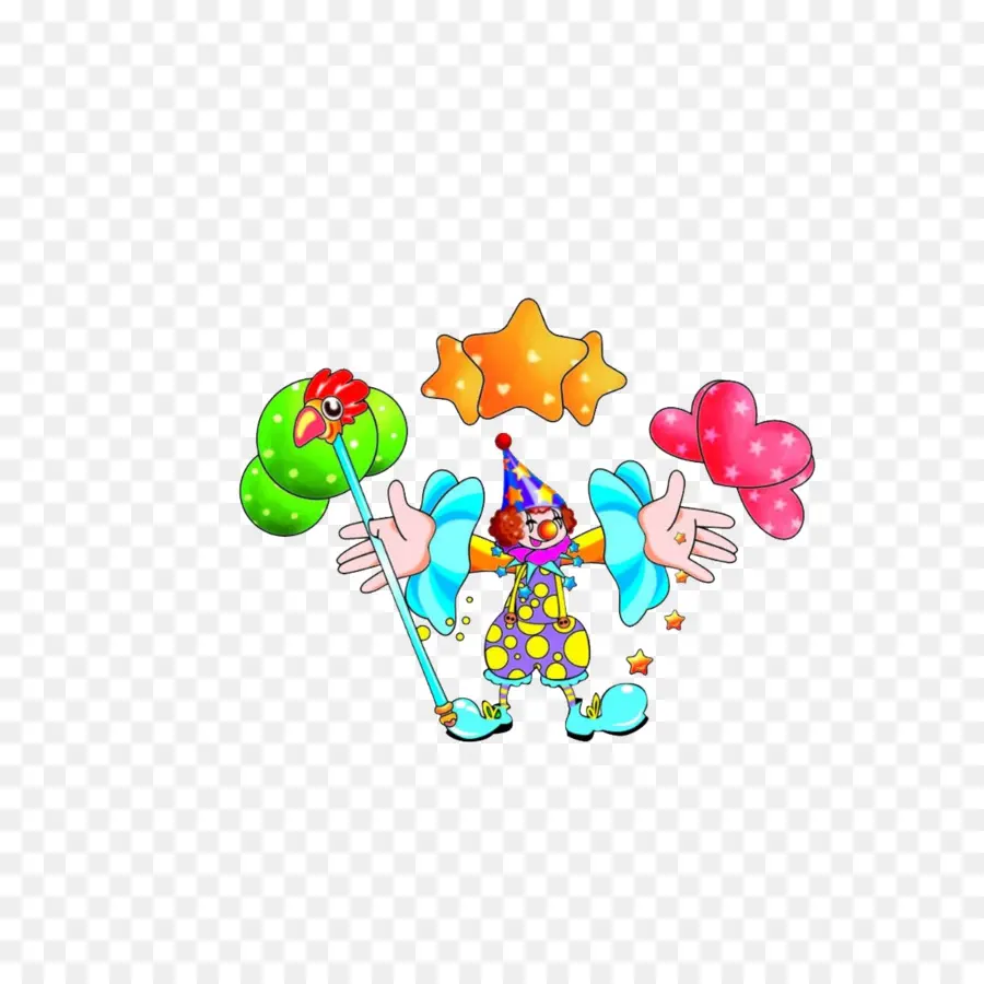 Clown Avec Des Ballons，Ballons PNG