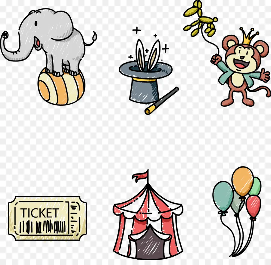 Cirque，Éléphant PNG