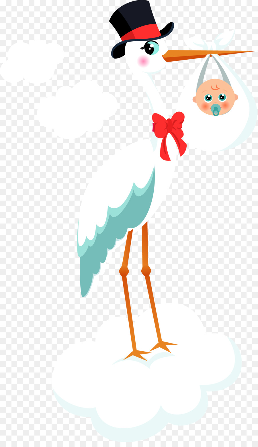 Cigogne Avec Bébé，Nouveau Né PNG