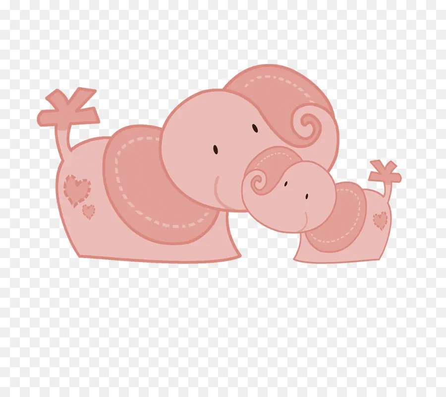 Éléphants，Rose PNG