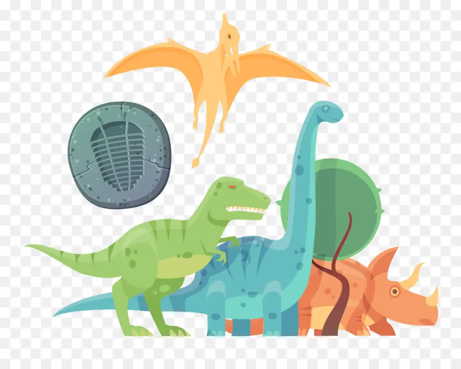 Dinosaures De Dessin Animé，Préhistorique PNG