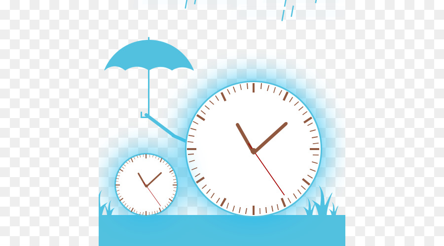 Horloge Avec Parapluie，Temps PNG