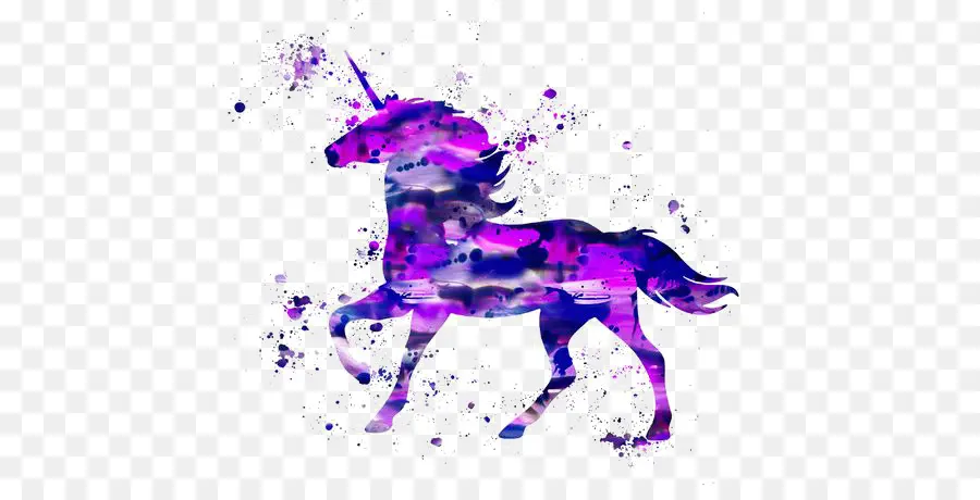 Licorne，Violet PNG