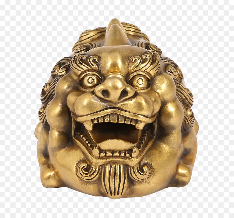 Statue Du Lion D'or，Sculpture PNG