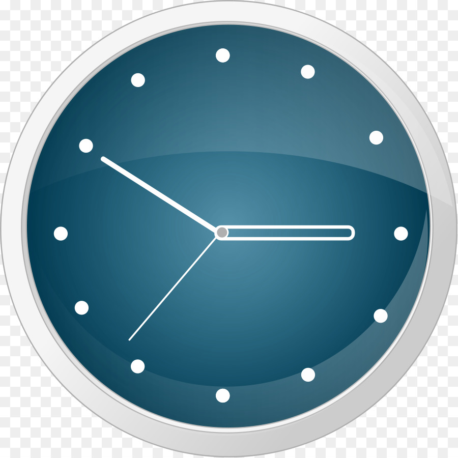 Horloge Bleue，Temps PNG