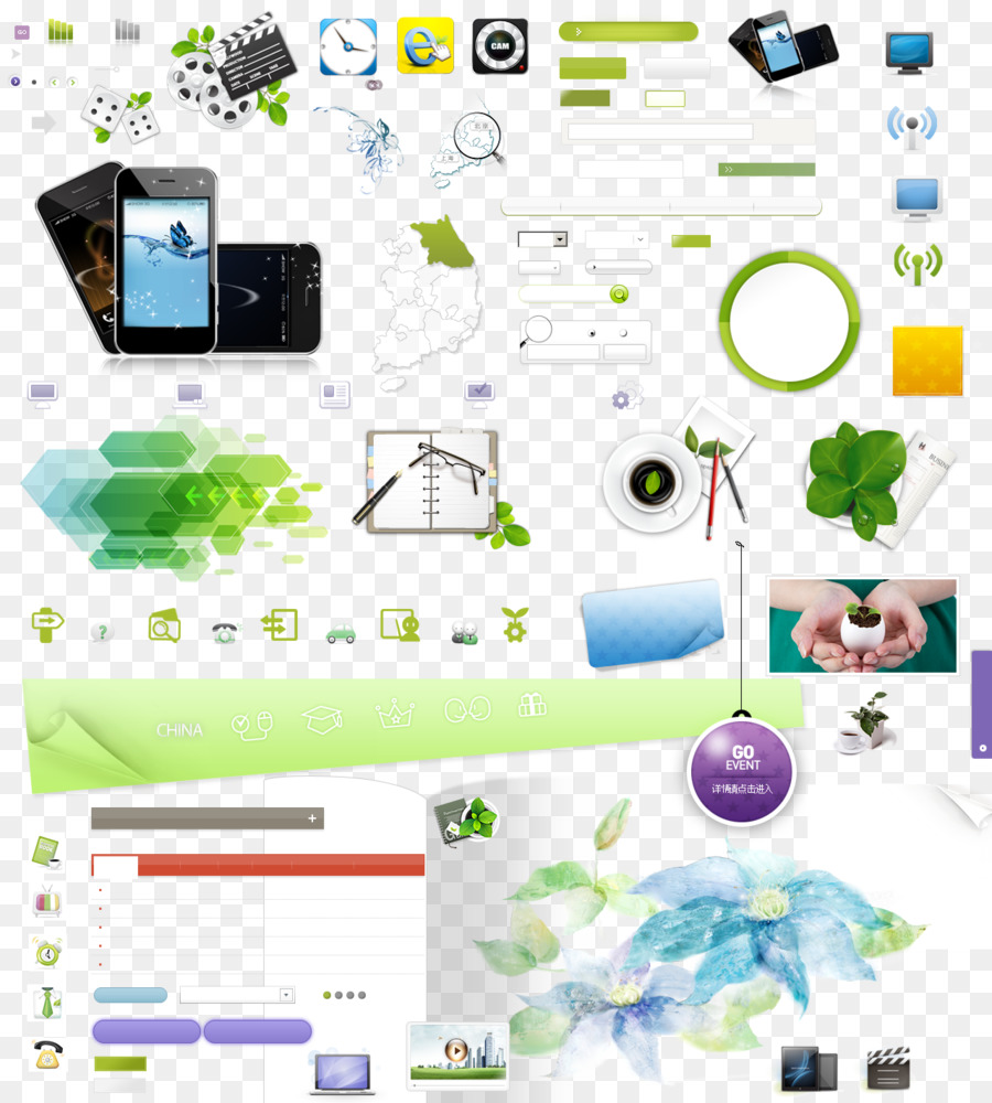 Gadgets Technologiques，Smartphone PNG