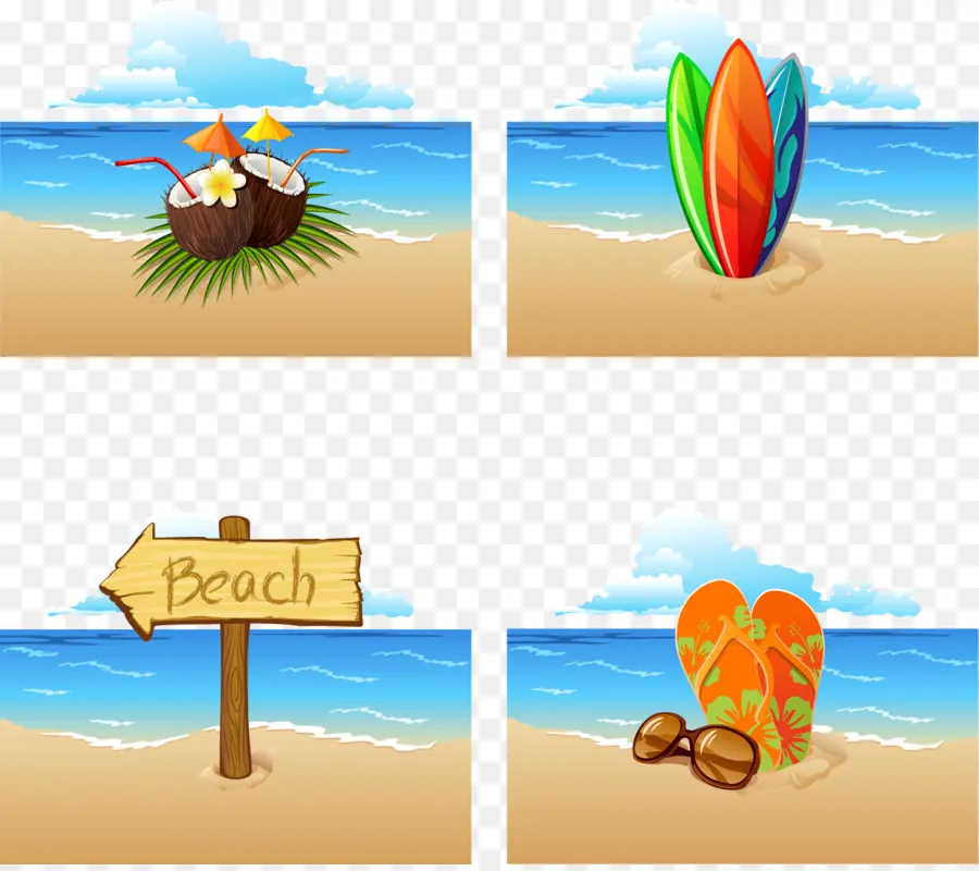 Articles De Plage，Noix De Coco PNG