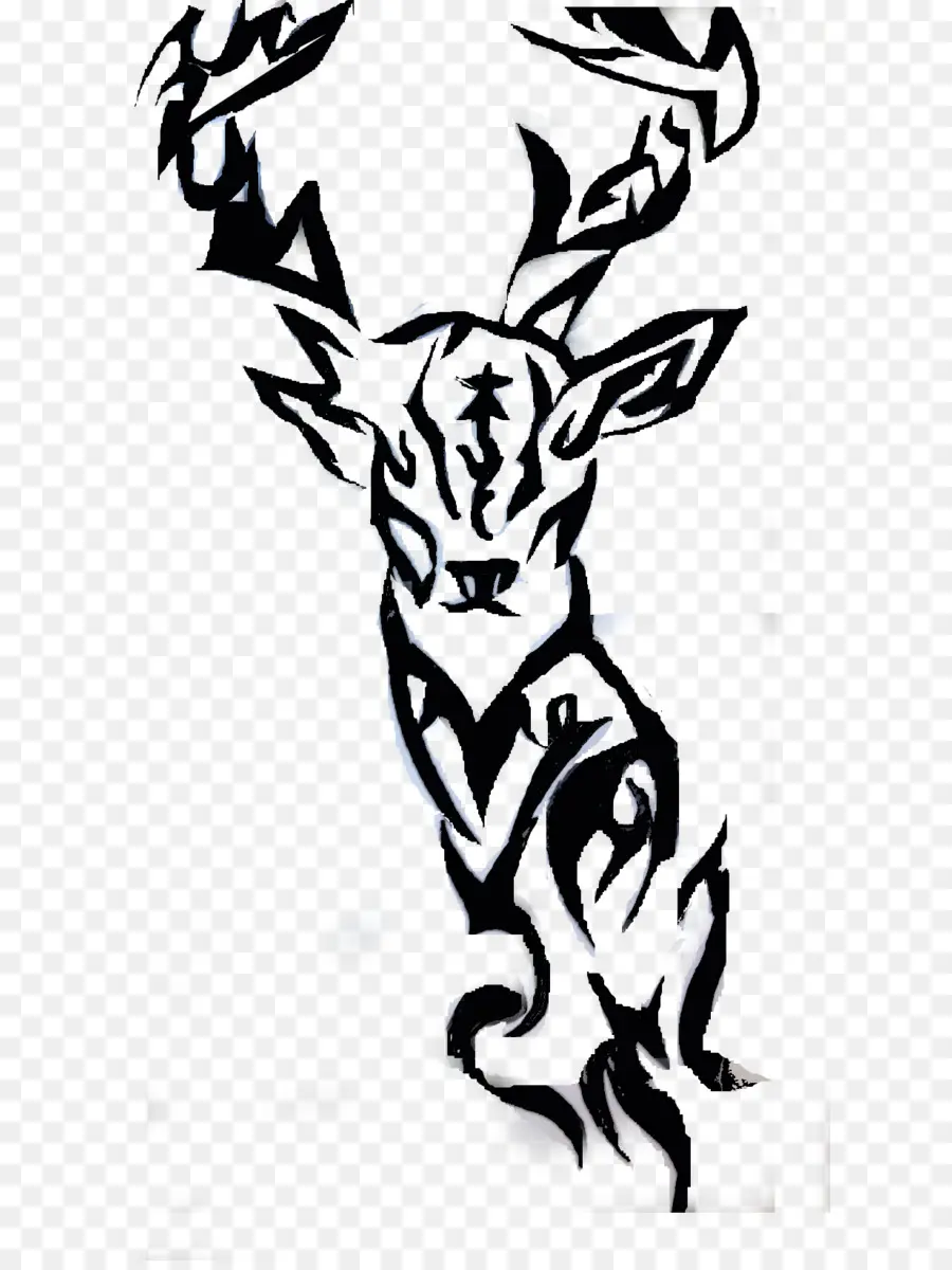 Cerf Tribal，Art PNG