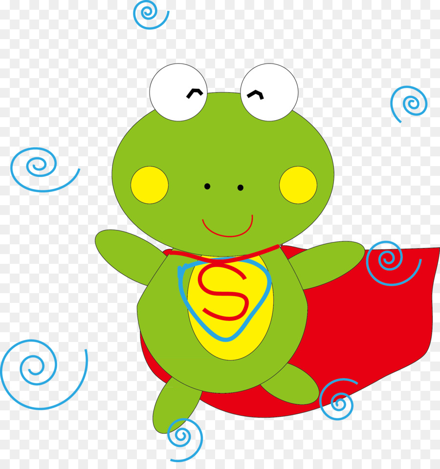 Grenouille De Super Héros，Vert PNG