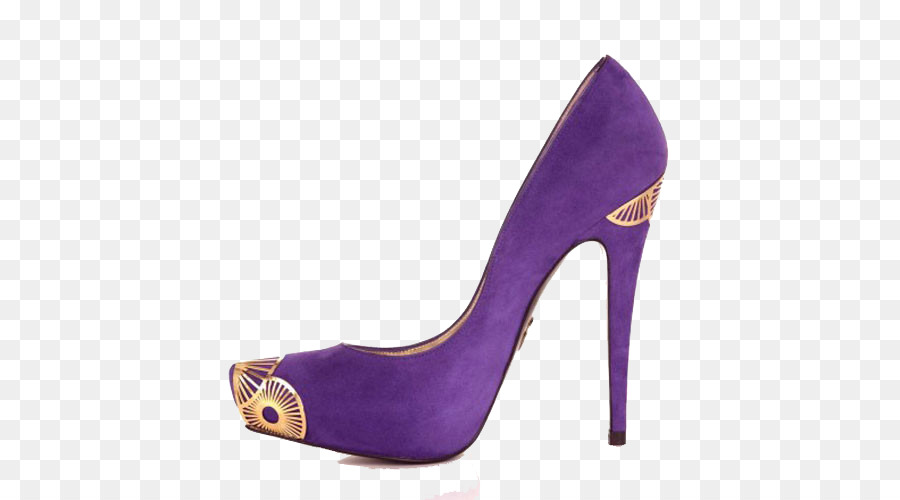 Talon Haut Violet，Chaussure PNG