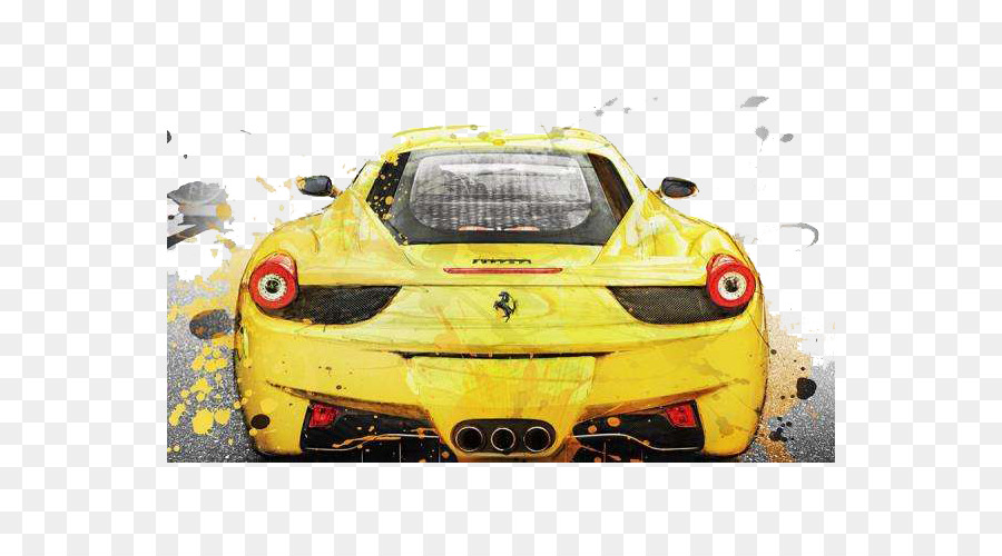 Voiture De Sport Jaune，Voiture PNG