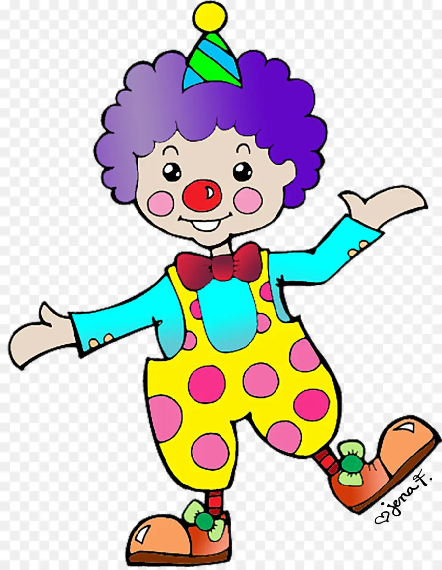 Clown Avec Tenue Colorée，Clown PNG