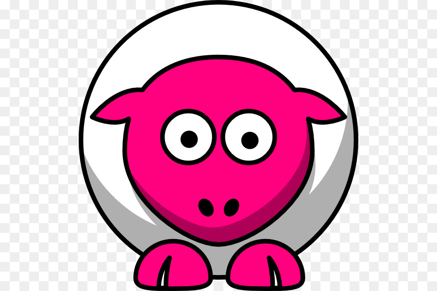 Mouton Rose，Dessin Animé PNG