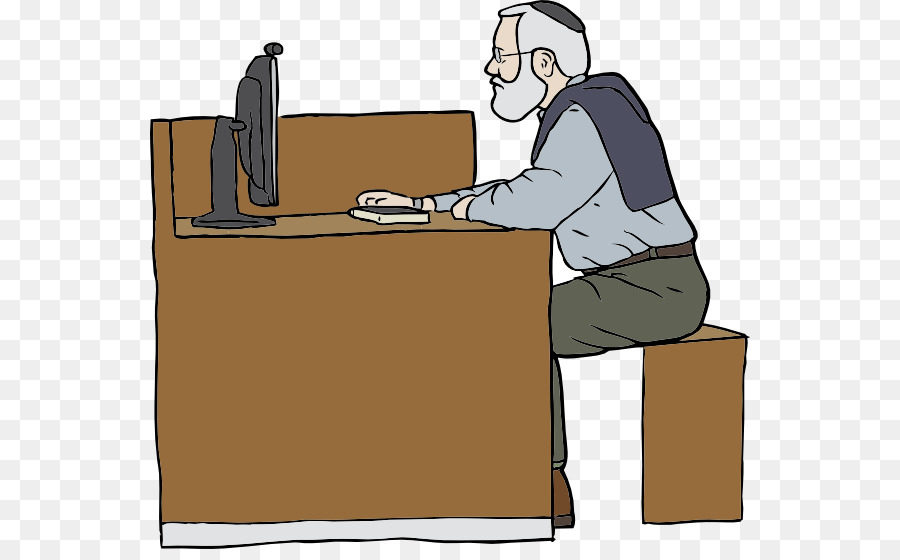 Homme à L'ordinateur，Bureau PNG