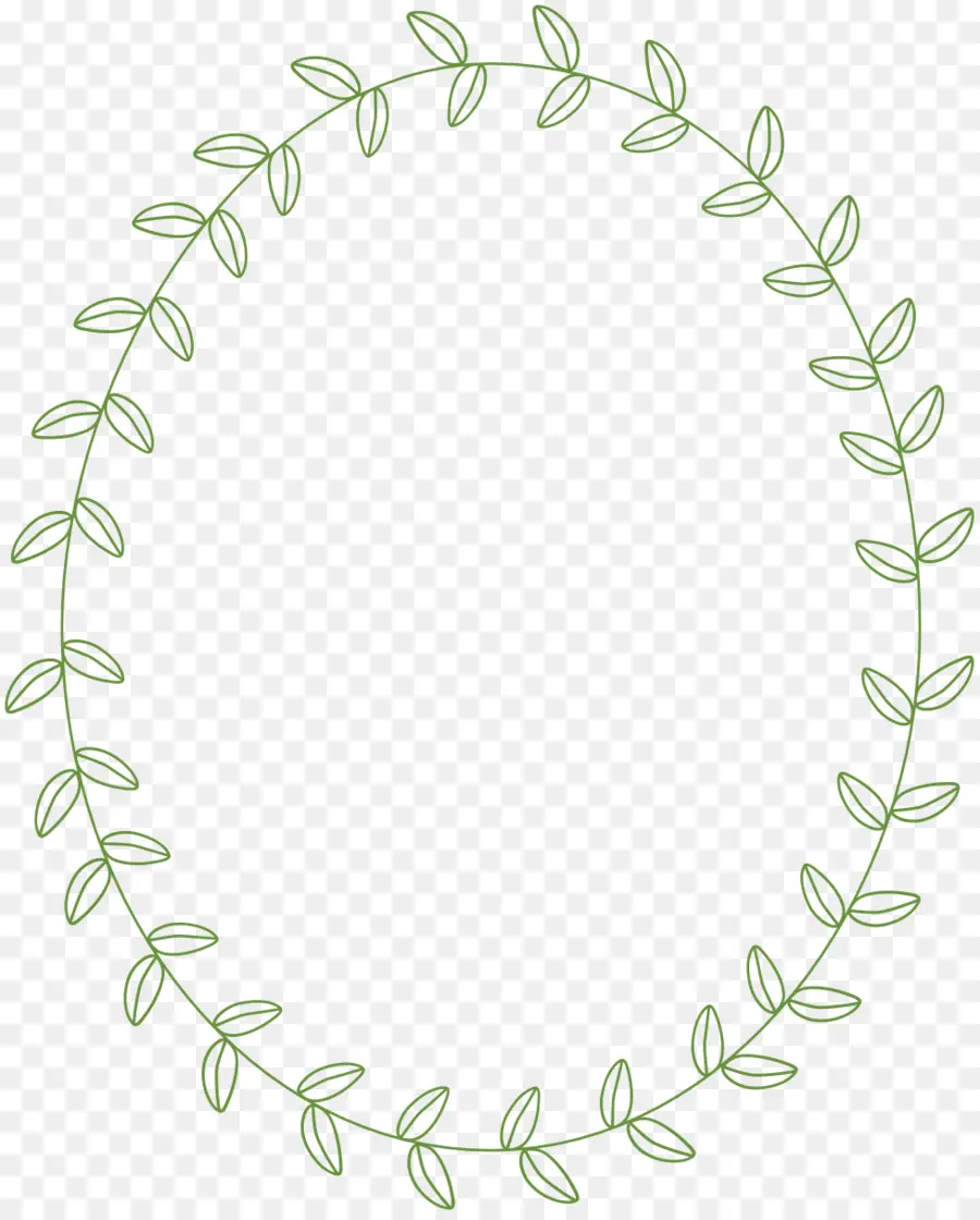 Couronne De Feuilles Circulaires，Feuille PNG