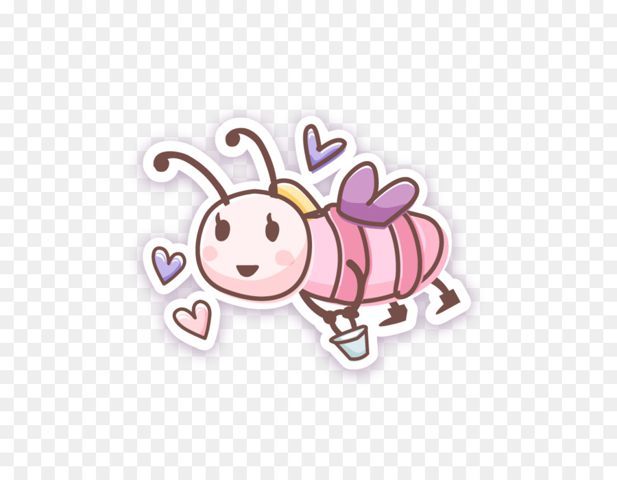 Abeille De Dessin Animé，Cœurs PNG