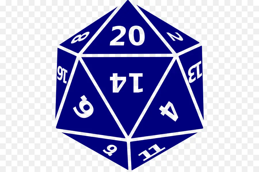 Dés Bleus D20，Dés PNG