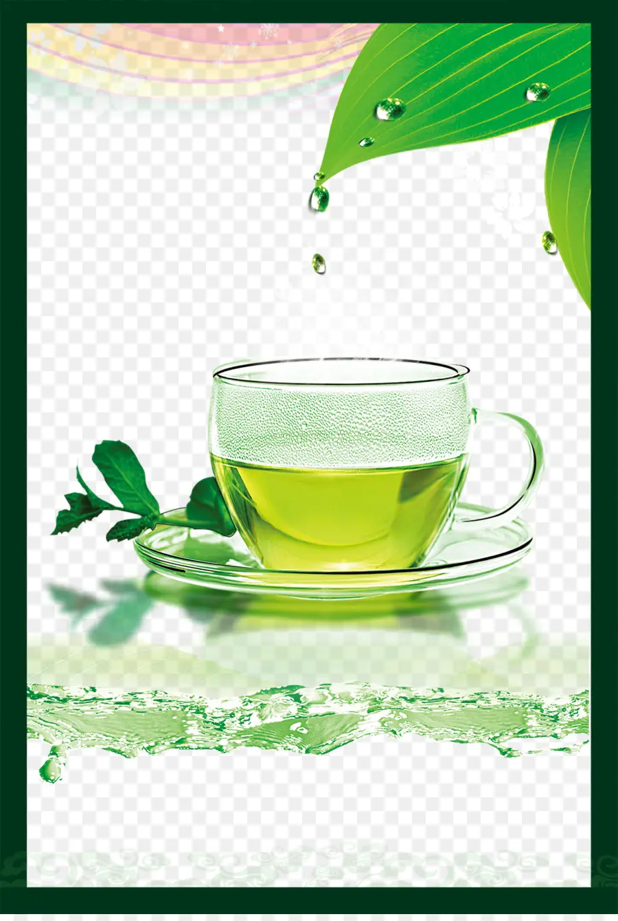 Thé Vert，Tasse PNG