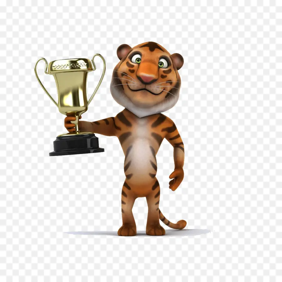 Tigre Avec Trophée，Trophée PNG