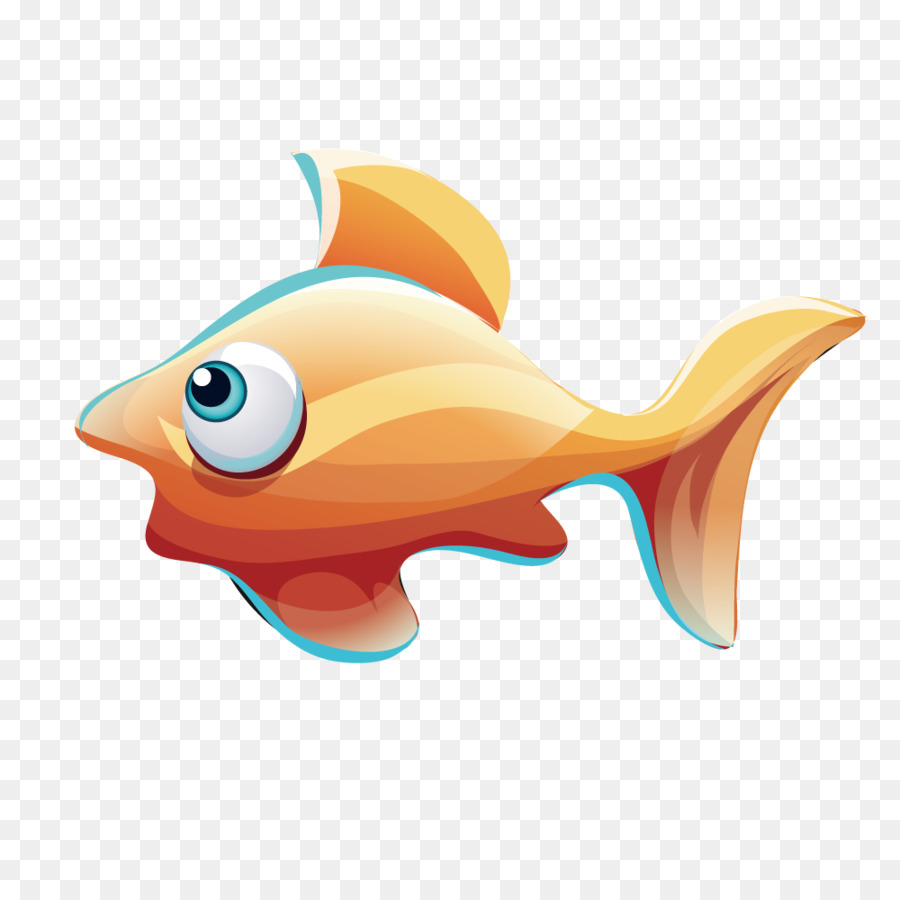 Poisson De Dessin Animé，Souriant PNG