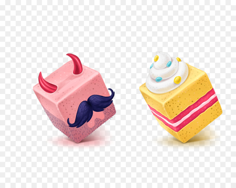 Cubes De Gâteau Mignons，Dessert PNG