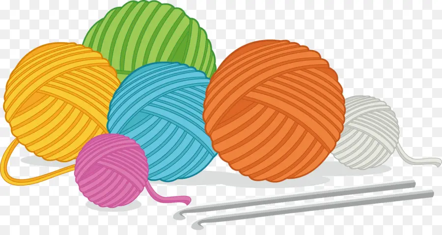 Boules De Fils Colorées，Tricot PNG