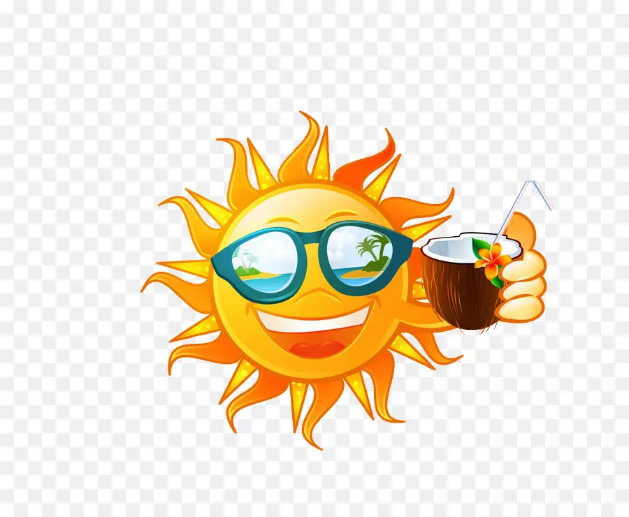 Soleil Avec Boisson，Lunettes De Soleil PNG