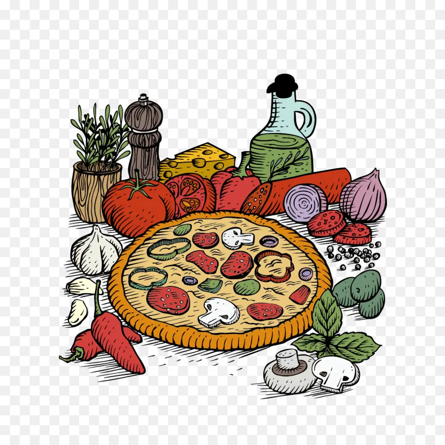 Pizza，Légumes PNG