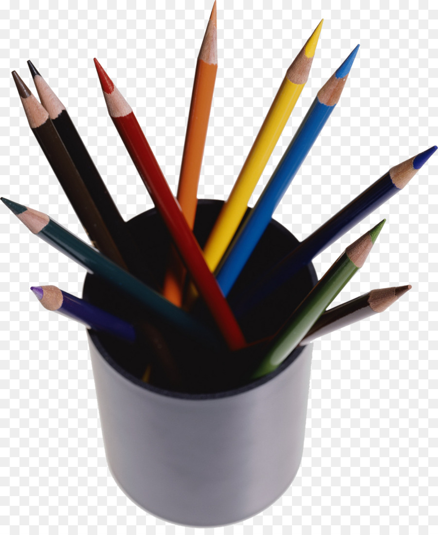 Crayons De Couleur，Pot à Crayons PNG