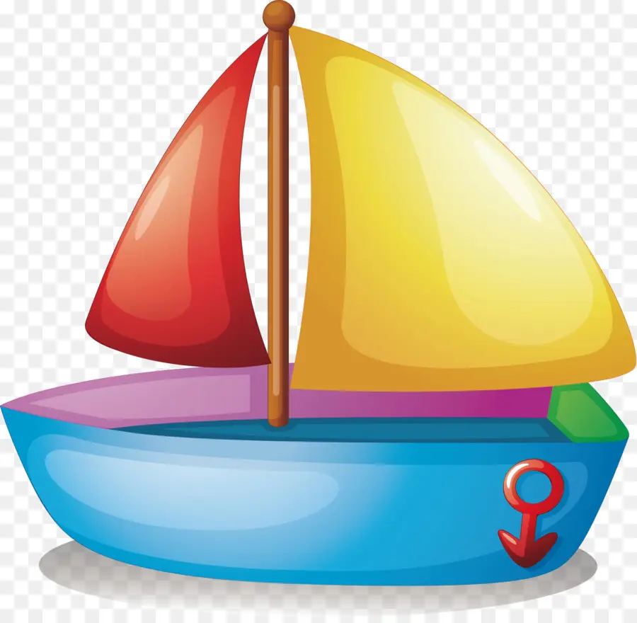 Voilier Coloré，Bateau PNG